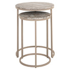Fairfax Clay Marble Side Table Nest (Set of 2) by Richmond Interiors