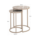 Fairfax Clay Marble Side Table Nest (Set of 2) by Richmond Interiors