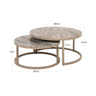 Fairfax Clay Marble Coffee Table (Set of 2) by Richmond Interiors