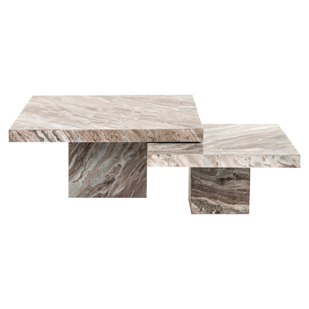 Coffee table Rashford Blush beige (Set of 2) by Richmond Interiors