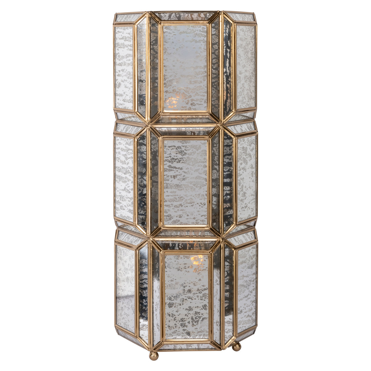 Yael Antique Brass Glass Table Lamp by Richmond Interiors