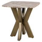 Bottega Blush Beige Marble End table by Richmond Interiors