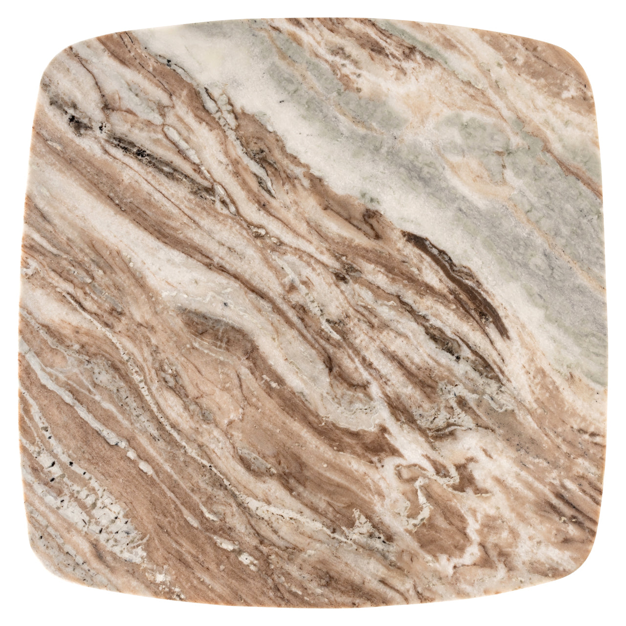 Bottega Blush Beige Marble End table by Richmond Interiors