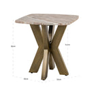 Bottega Blush Beige Marble End table by Richmond Interiors