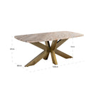 Bottega Blush Beige Marble Coffee Table by Richmond Interiors