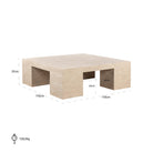Alexander Jones Biltmore Beige Travertine Coffee Table by Richmond Interiors