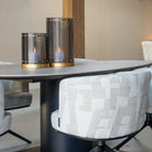 Hurricane light Daylin smoke large by Richmond Interiors