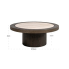 Nando Brown Oak Veneer & Ceramic Coffee Table by Richmond Interiors