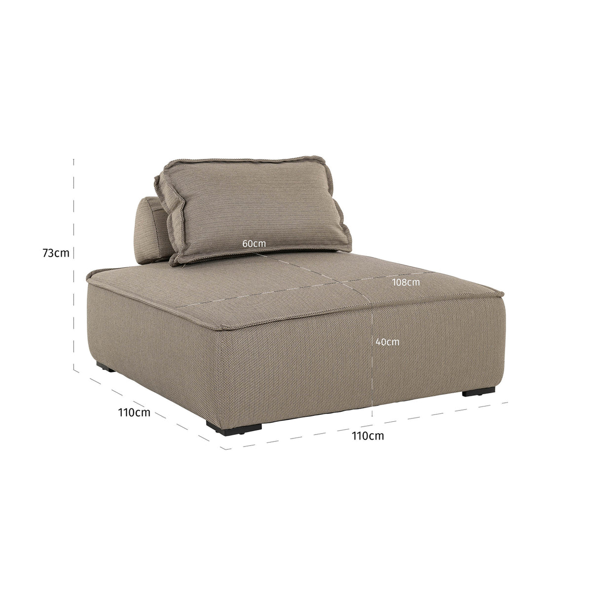 Outdoor lounge chair Jondal taupe by Richmond Interiors