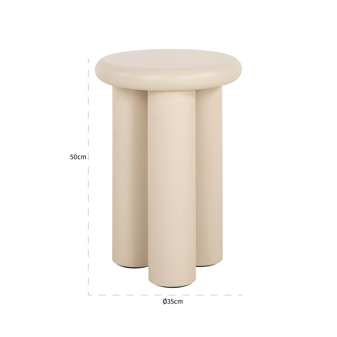 End table Elbaz beige 35Ø by Richmond Interiors