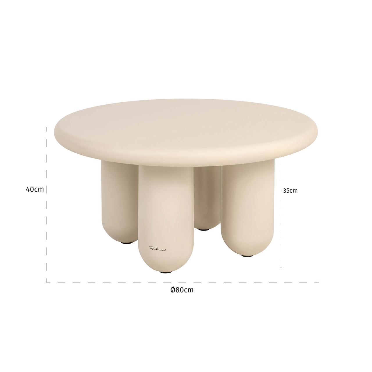 Coffee table Calma beige 80Ø by Richmond Interiors