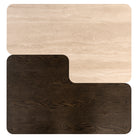 Nando Brown Oak & Travertine Ceramic Coffee Table Set of 2 by Richmond Interiors