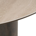 Ritz Brown Oak Veneer & Ceramic Top Round Dining Table - 120cm by Richmond Interiors
