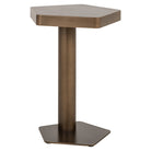 Hexa Brushed Gold Side Table by Richmond Interiors