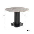Dining table Nyon Blush beige 120Ø by Richmond Interiors