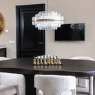 Desire Brushed Gold & Crystal Chandelier - Large by Richmond Interiors