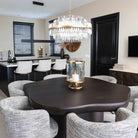 Desire Brushed Gold & Crystal Chandelier - Large by Richmond Interiors
