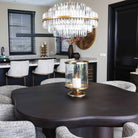 Desire Brushed Gold & Crystal Chandelier - Large by Richmond Interiors