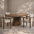 Clover Walnut & Cream Dining Chair by Tommy Franks