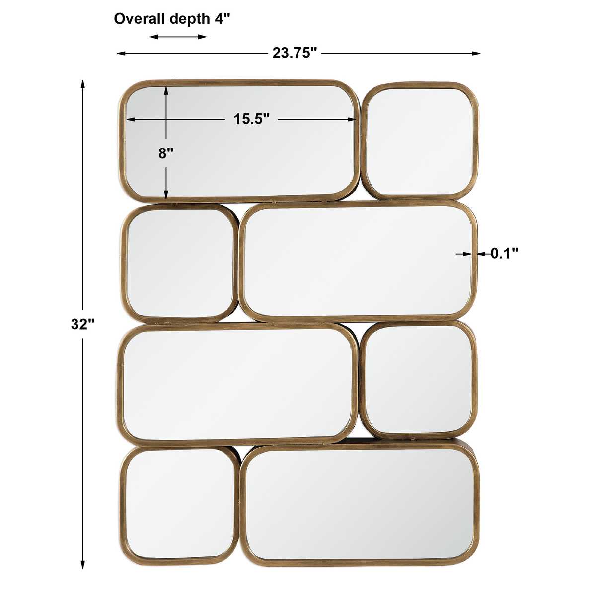 Canute Modern Gold Mirror by Uttermost