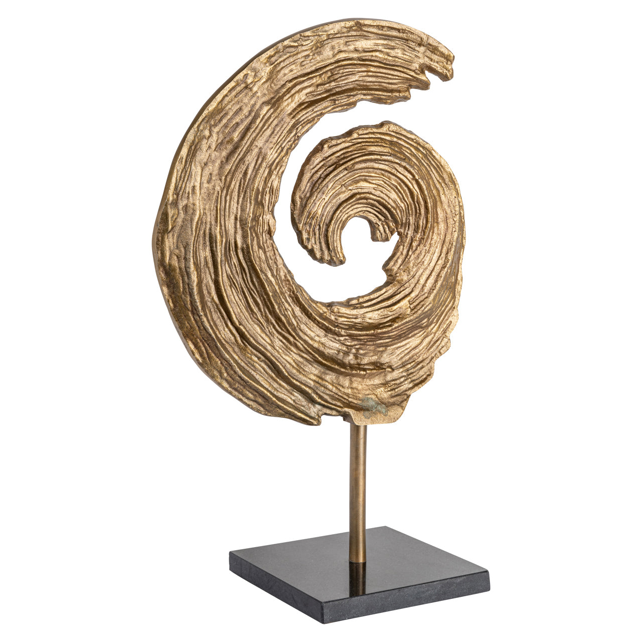 Swirl Antique Brass Decorative Object - Large by Richmond Interiors