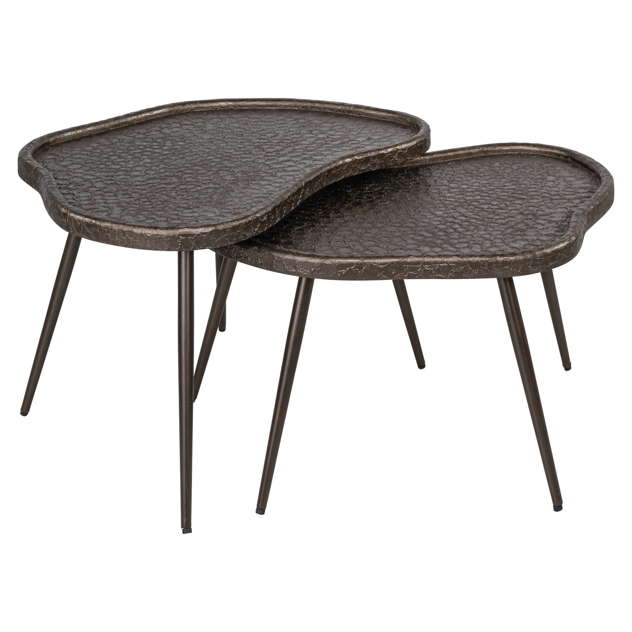 Bean Bronze Metal Coffee Tables (Set of 2) by Richmond Interiors