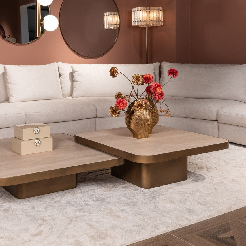 Claridge Beige Cumulus Small Coffee Table - 90x90cm by Richmond Interiors