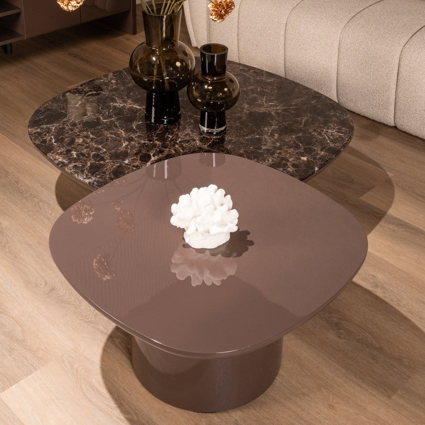 Almundi Chocolate Brown Wood Side Table by Richmond Interiors