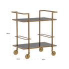 Xo Brushed Gold Drinks Trolley by Richmond Interiors