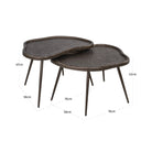 Bean Bronze Metal Coffee Tables (Set of 2) by Richmond Interiors