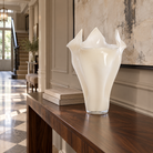 Aiora Glass Milky Cream Vase - Large Light & Living