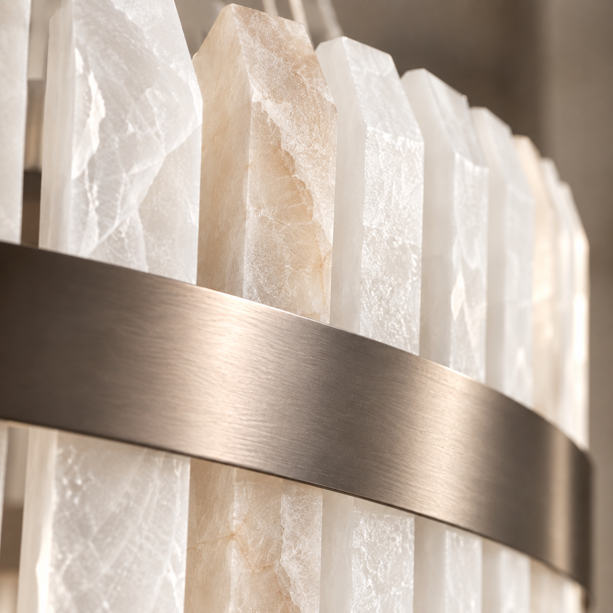 Lunara Bronze & Alabaster Pendant 80cm Decorum Collection