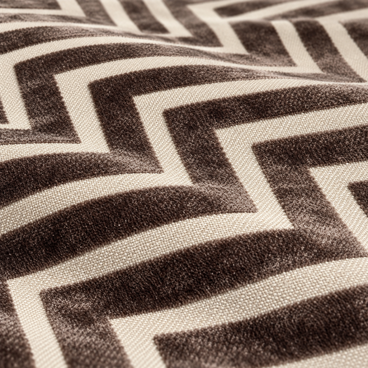 Amazing Chocolate Maze Cut Velvet Cushion Paul Moneypenny