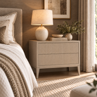 Amur Ceramic Grey Finish Wide Bedside Table RV Astley