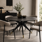 Anthology Wenge Oak Wood Round Dining Table - 130cm by Liang & Eimil