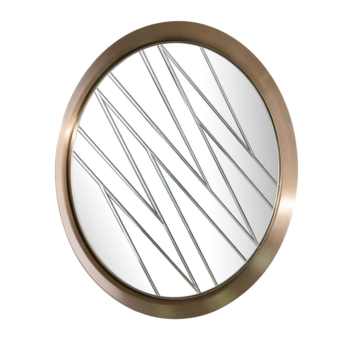 Vienne Brushed Brass Mirror by RV Astley