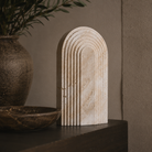 Arch Travertine Curved I Sculpture by Liang & Eimil