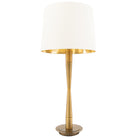 Lirin Antique Brass Table Lamp with White Opal Shade by RV Astley