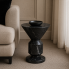 Argos Black Marquina Faux Marble Side Table by Liang & Eimil