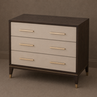 Arnaude Ceramic Grey & Chocolate Chest Of Drawers by RV Astley