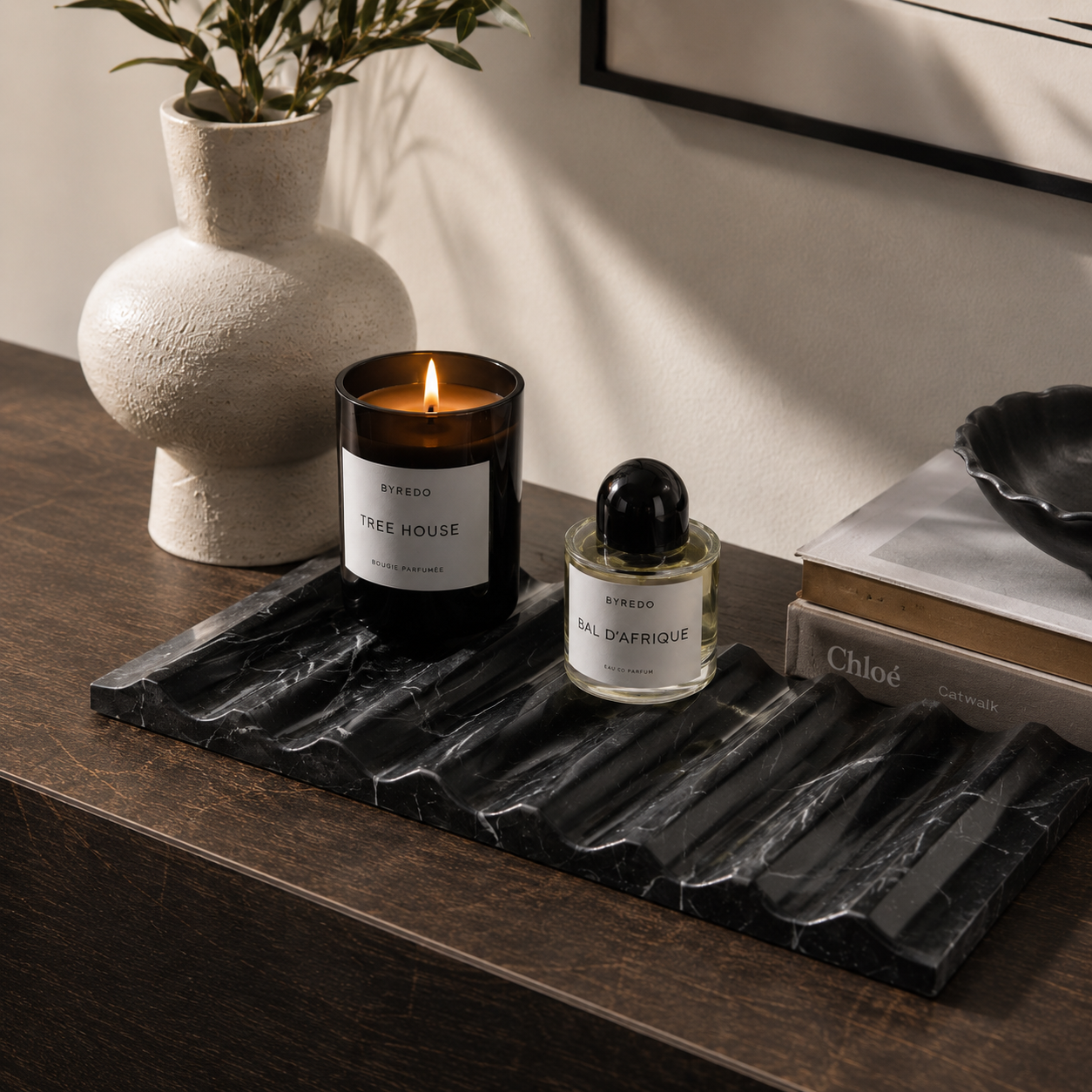 Artium Black Marble Tray Liang & Eimil