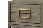 Lucca Grey / Taupe Oak Veneer Bedside Table by Berkeley Designs