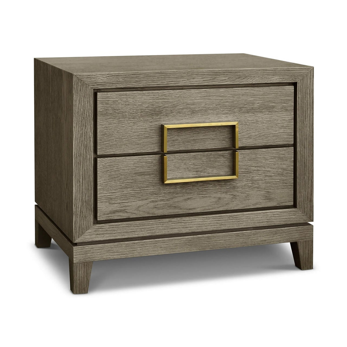 Lucca Grey / Taupe Oak Veneer Bedside Table by Berkeley Designs