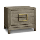 Lucca Grey / Taupe Oak Veneer Bedside Table by Berkeley Designs