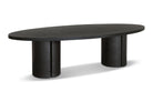 Lugano Textured Dark Oak Wood Dining Table 10 Seater by Berkeley Designs