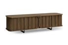 Paris Brown Walnut Media Unit with Brass Handles & Legs (Copy) by Berkeley Designs