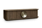 Perth Textured Light Brown Oak Veneer Media Unit by Berkeley Designs