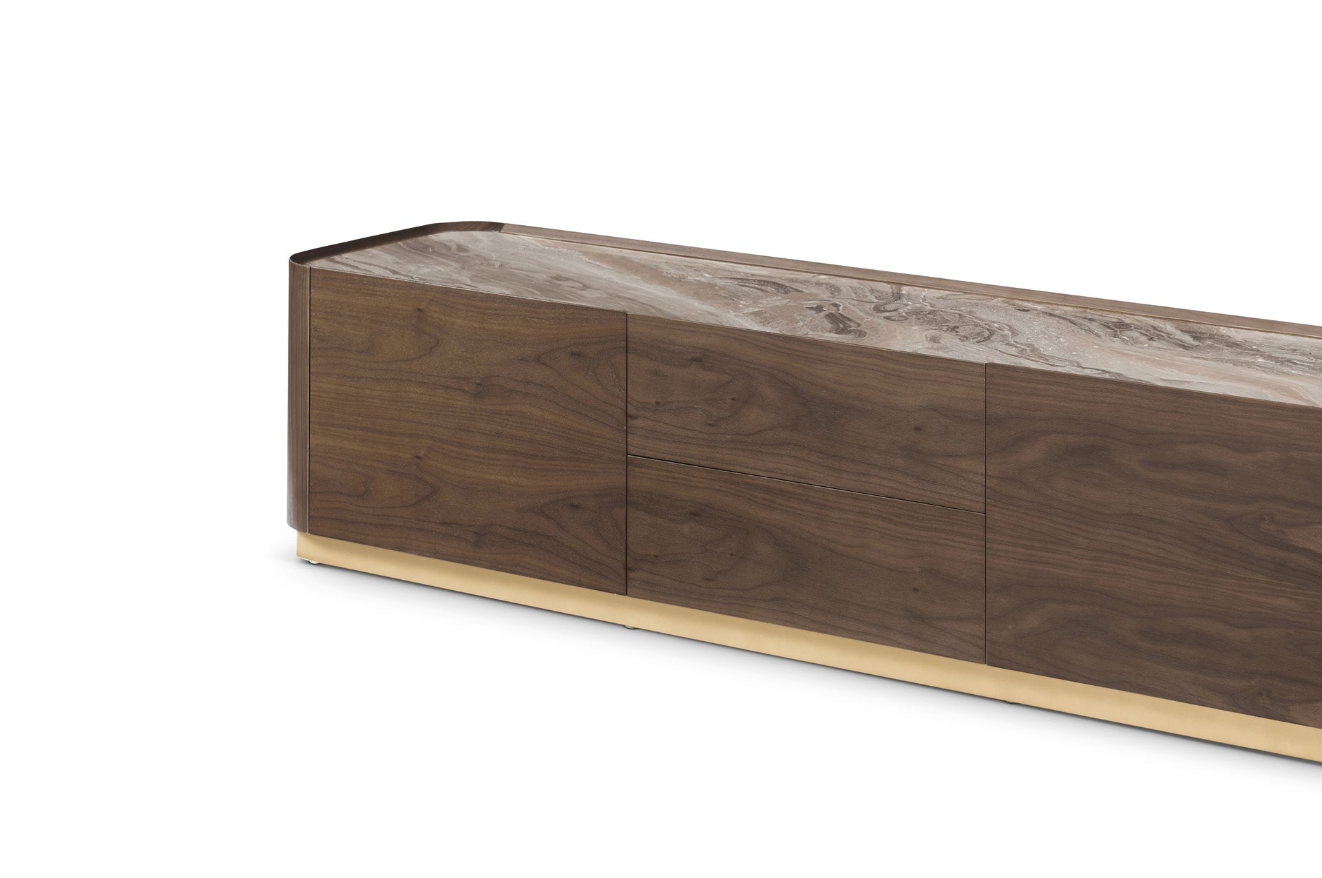 Brooklyn Dark Walnut Veneer & Ceramic Top Media Unit by Berkeley Designs