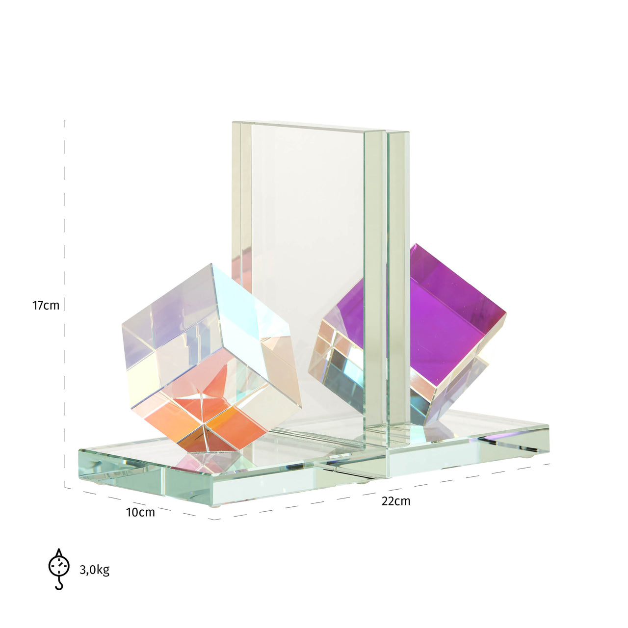 Blocks Crystal Bookstands by Richmond Interiors