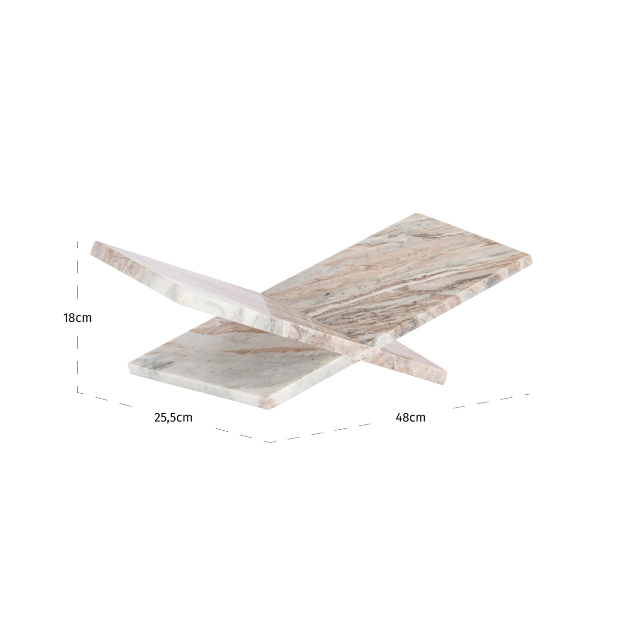 Belicia Blush Beige Marble Bookstand by Richmond Interiors